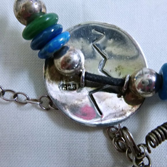 Vintage Southwestern Sterling Spirit Shield Choker Necklace - Picture 3 of 3